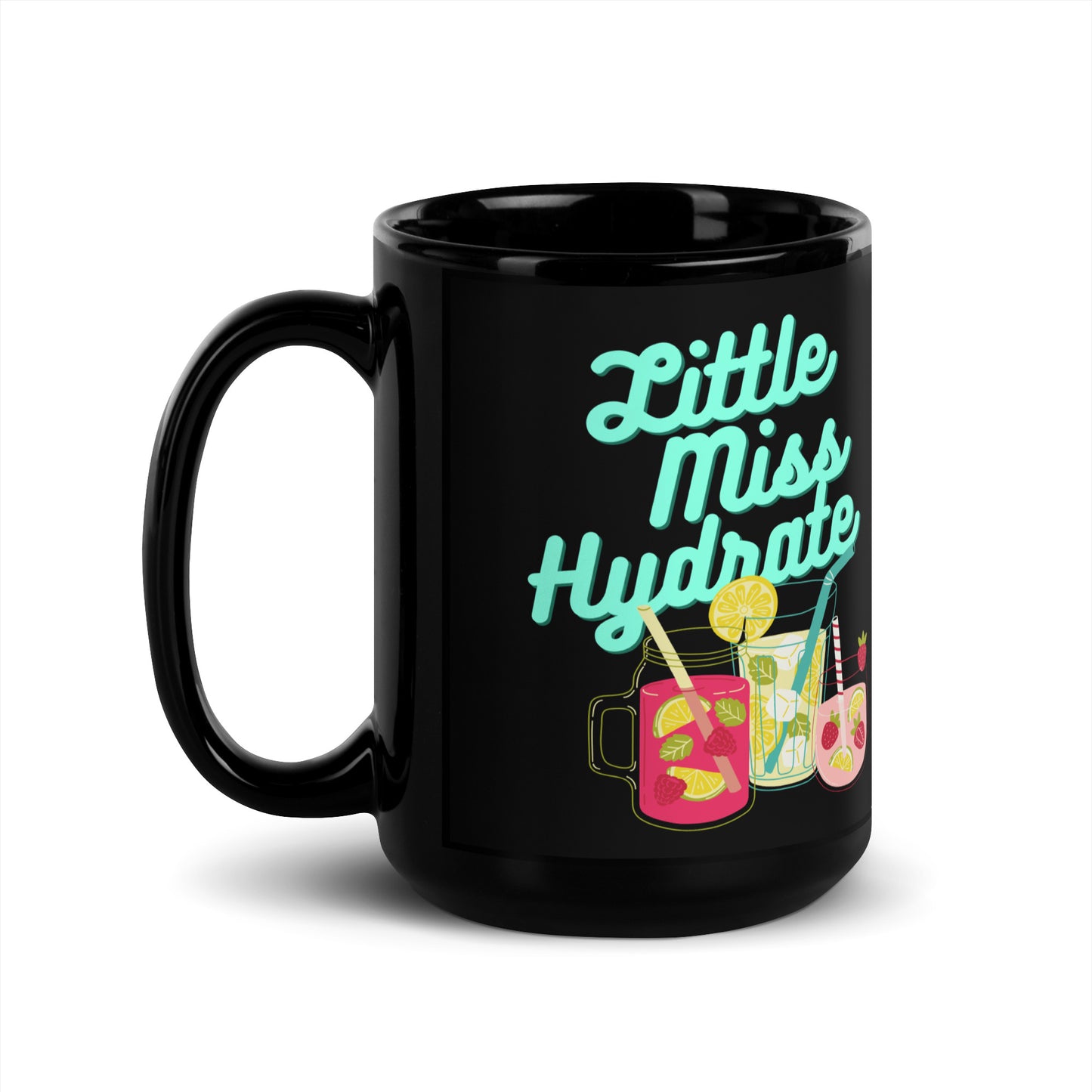 Little Miss Black Glossy Mug