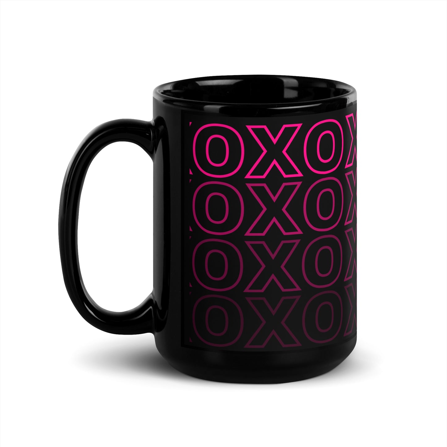 XOXO Black Glossy Mug