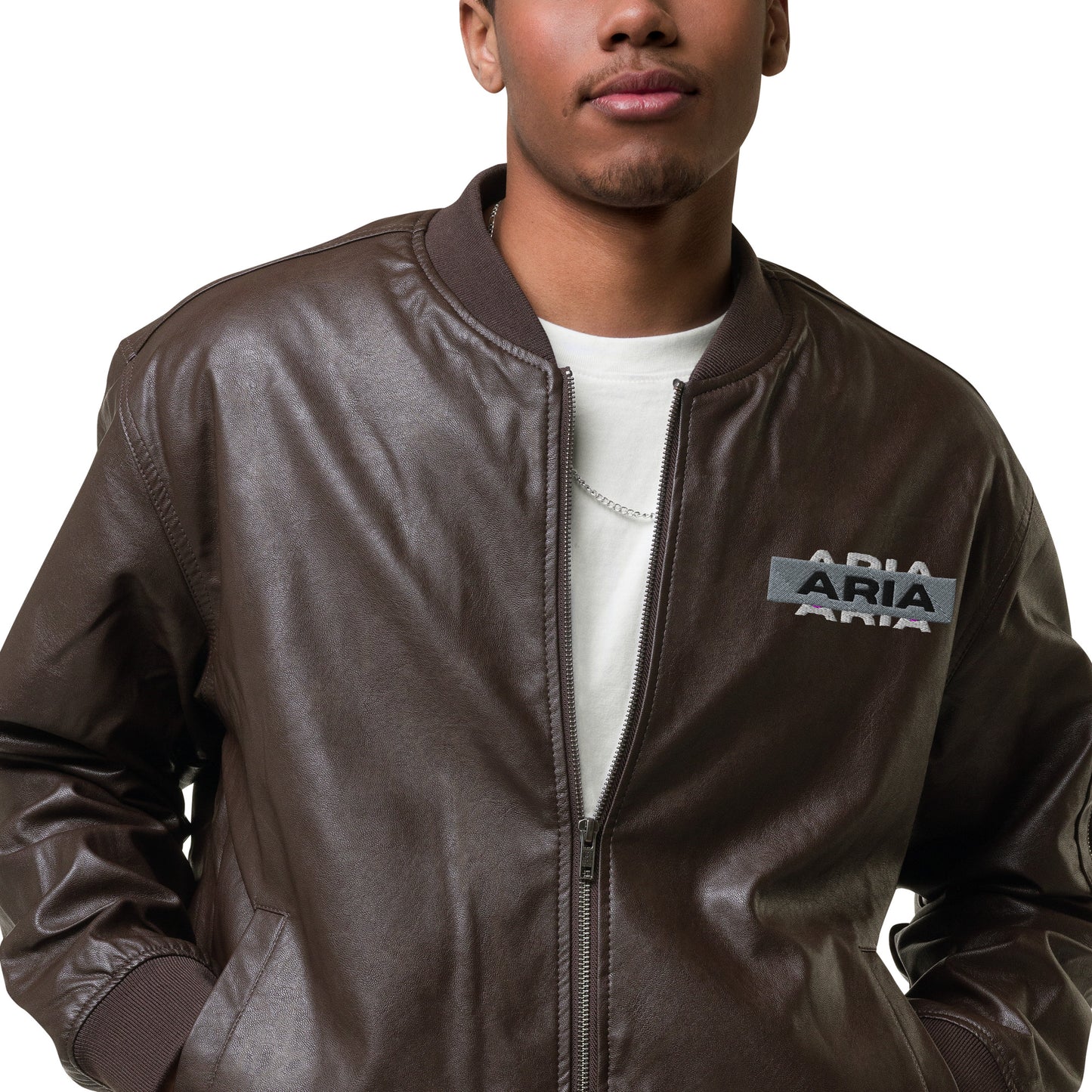 Aria Leather Bomber Jacket