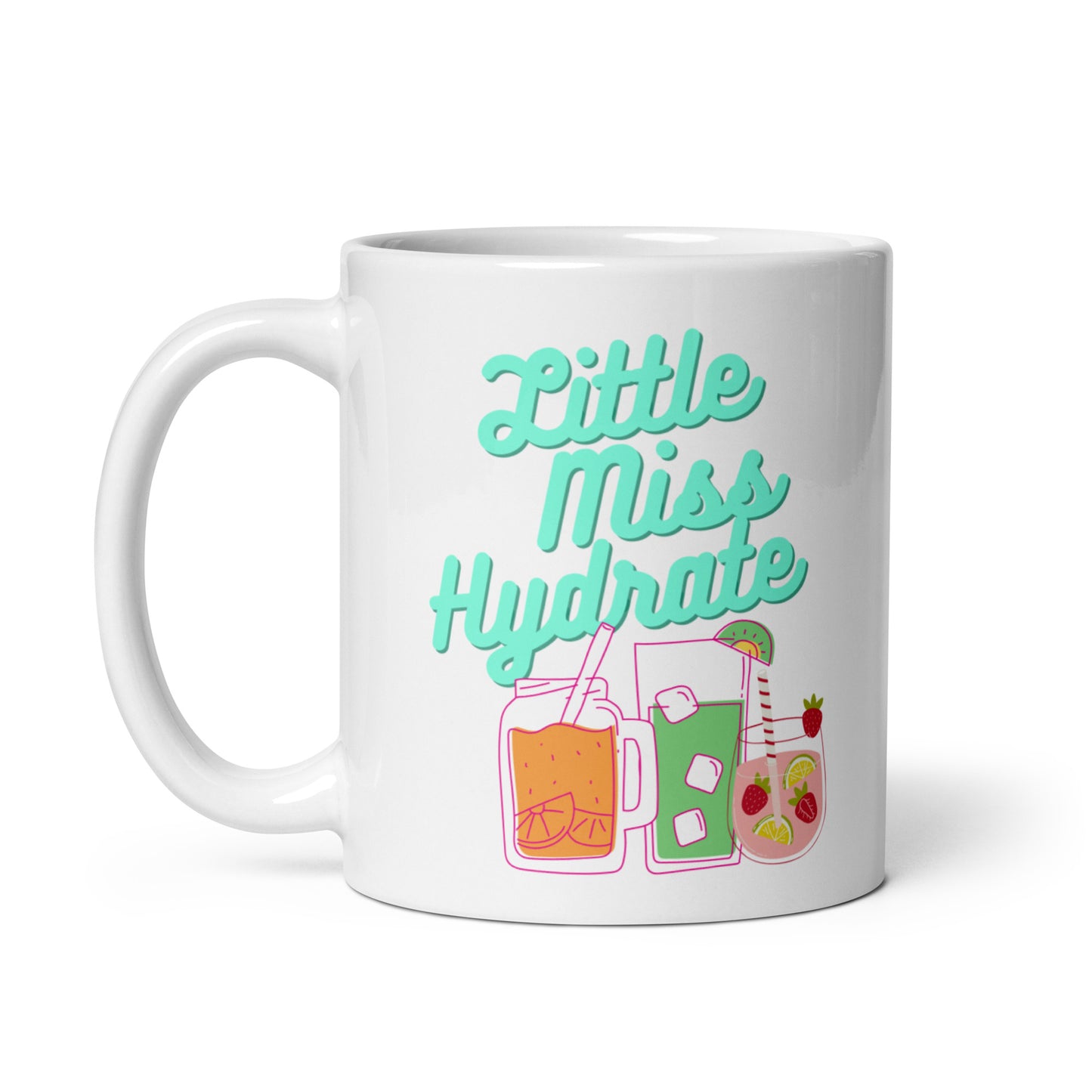 Little Miss White glossy mug