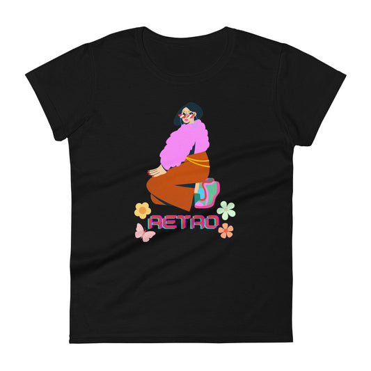 T-shirt manches courtes femme Retro